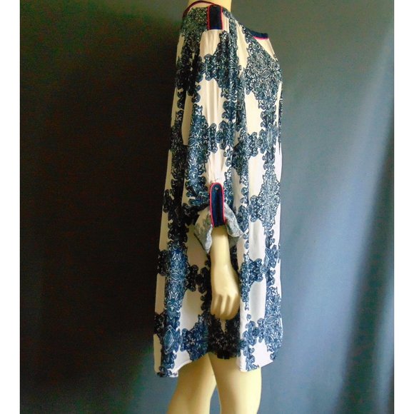 Soft Surroundings Cobalt Blue Pattern Tunic XL - Picture 2 of 5